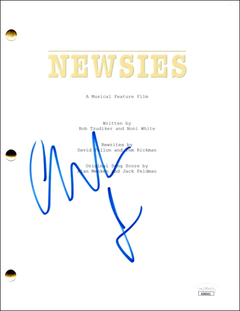 Christian Bale Signed Autograph Disney Newsies Movie Script Screenplay - JSA COA