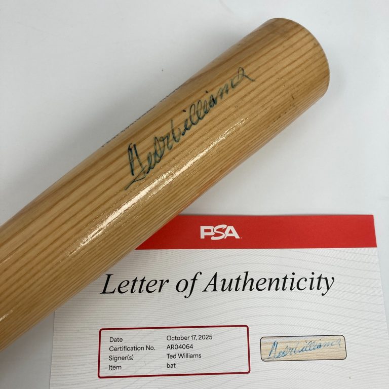 TED WILLIAMS SIGNED RAWLINGS BIG STICK BASEBALL BAT PSA DNA COA COLLECTIBLE MEMORABILIA