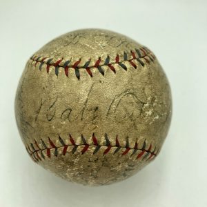 1927 NY Yankees WS Champs Team Signed Baseball Babe Ruth Lou Gehrig PSA DNA COA