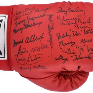 Boxing Greats Multi Signed Glove 17 Sig Chuck Wepner Bobby Joe Young Beckett COA