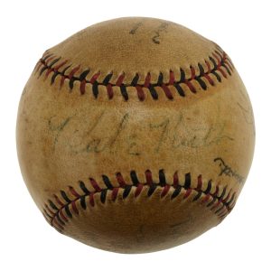 1932 World Series Game Used Signed Baseball Babe Ruth Called Shot JSA COA