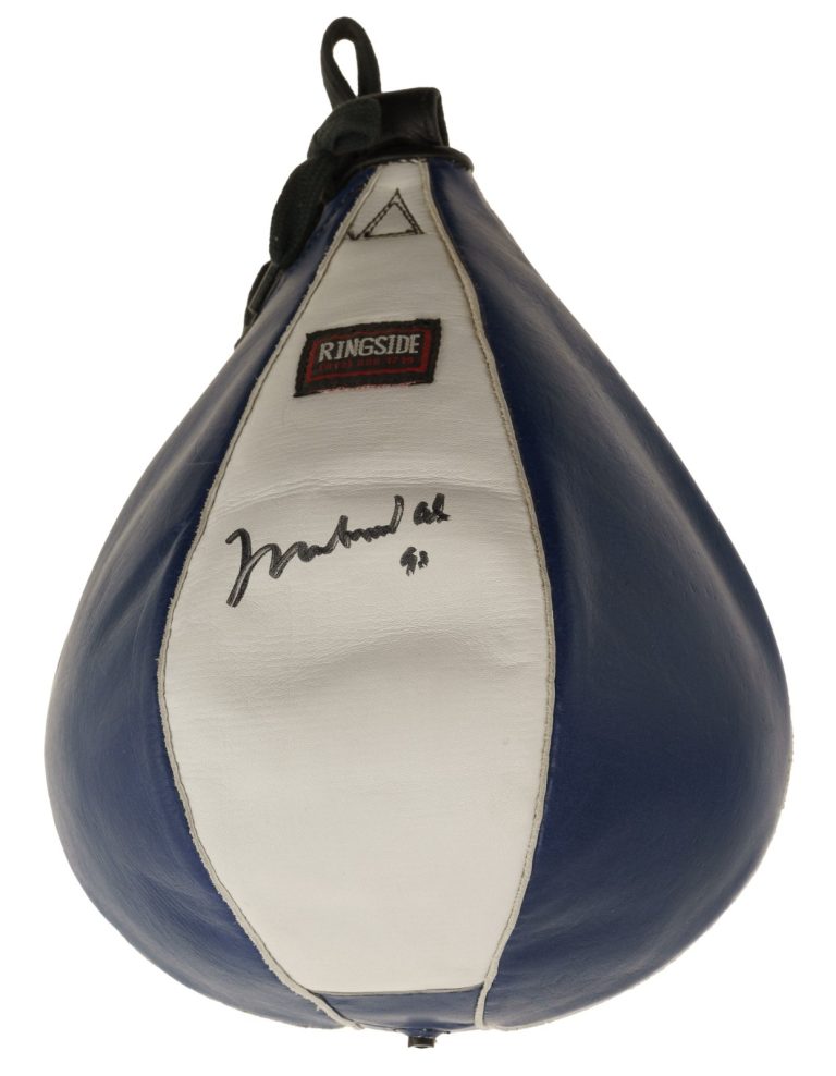 Muhammad Ali Signed Ringside Boxing Speedbag JSA COA