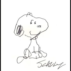 Charles M Schulz Signed Autograph 11x14 Peanuts Snoopy Original Art Sketch JSA