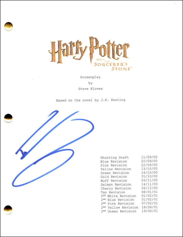 Tom Felton Signed Autograph Harry Potter Sorcerer's Stone Script - Draco Malfoy