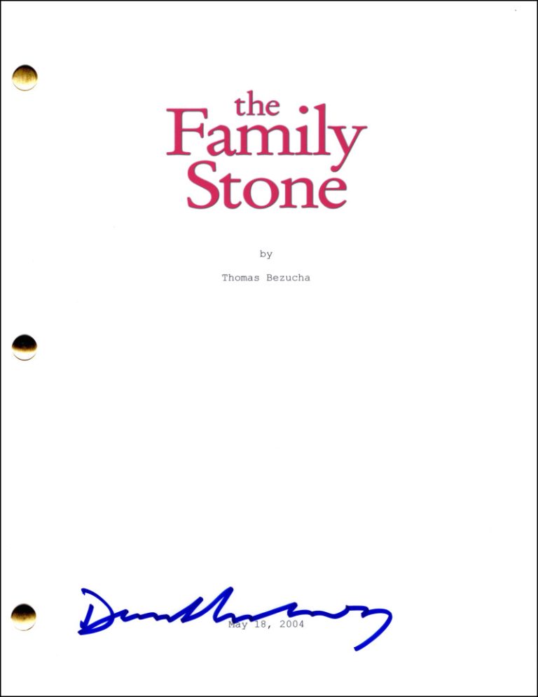 Dermot Mulroney Signed Autograph The Family Stone Full Movie Script - Everett