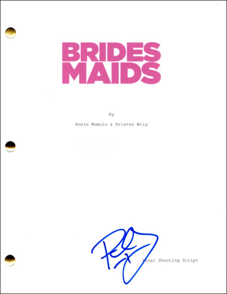 Director Paul Feig Signed Autograph Bridesmaids Full Movie Script Screenplay