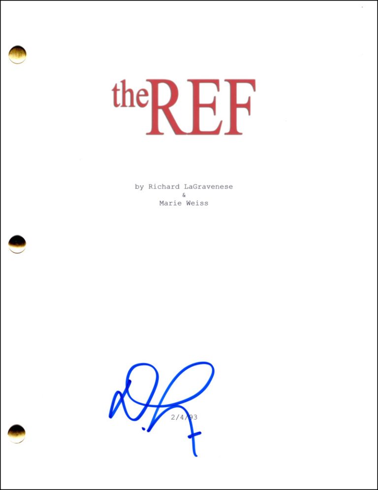 Denis Leary Signed Autograph The Ref Full Movie Script Screenplay - Gus