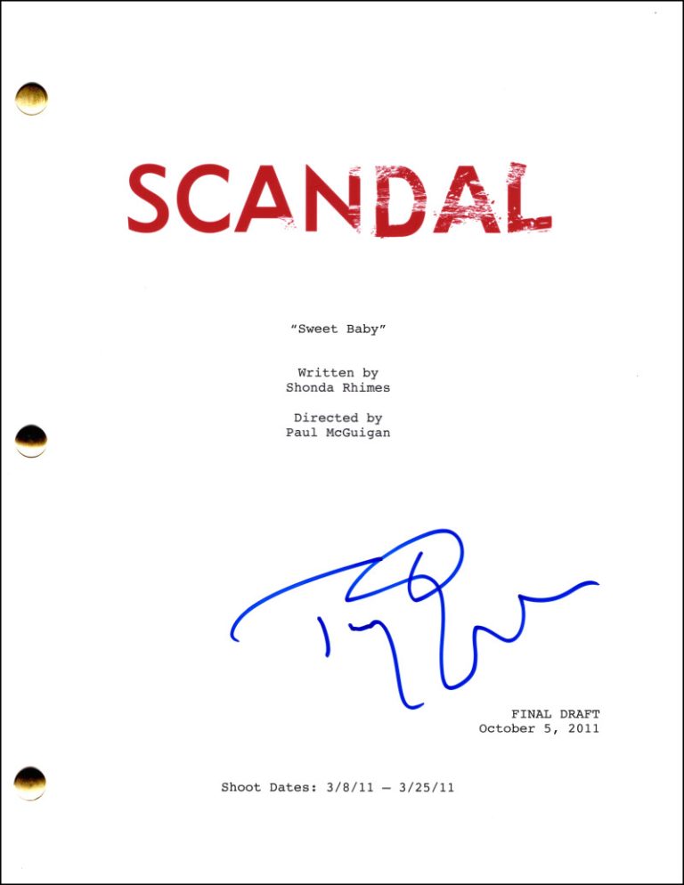 Tony Goldwyn Signed Autograph Scandal Pilot Script Screenplay - President Grant