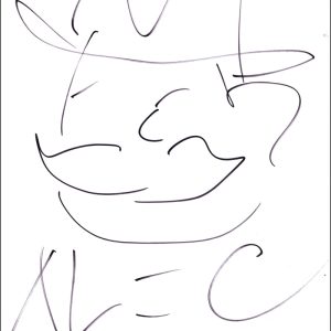 Alec Monopoly Signed Autograph 8.5x11 Hand Drawn Original Art Sketch $$ JSA COA