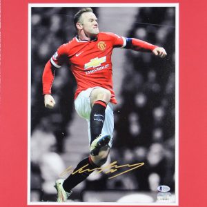 Manchester United Wayne Rooney Authentic Signed 11x14 Matted Photo BAS #E37860