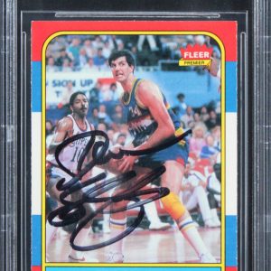 Nuggets Dan Schayes Authentic Signed 1986 Fleer #98 Card BAS Slabbed