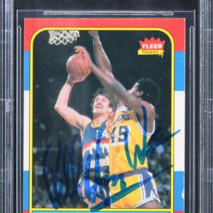 Nuggets Bill Hanzlik Authentic Signed 1986 Fleer #43 Card BAS Slabbed
