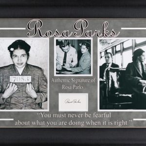 Rosa Parks Civil Rights Activist Authentic Signed Framed Display BAS LOA
