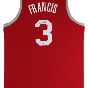 Steve Francis Authentic Signed Red Pro Style Jersey Autographed BAS Witnessed