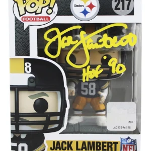 Steelers Jack Lambert "HOF 90" Signed #67 Funko Pop Vinyl Figure BAS Witnessed
