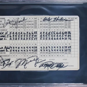Michael Jordan Signed The Golf Club At Desert Mountain Scorecard BAS Slabbed 1