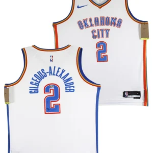 Thunder Shai Gilgeous-Alexander Signed White Nike Swingman Jersey BAS #BV56500