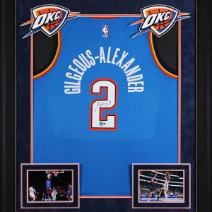 Thunder Shai Gilgeous-Alexander Signed Blue Nike Icon Edition Framed Jersey BAS