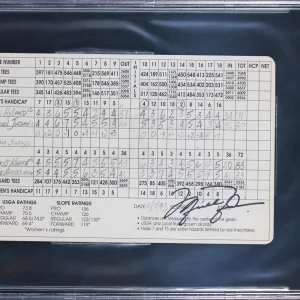 Michael Jordan Signed The Golf Club At Desert Mountain Scorecard BAS Slabbed 2