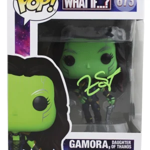 Zoe Saldana GOTG Signed Gamora #873 Funko Pop Vinyl Figure BAS Wit #1W624139