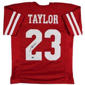 Wisconsin Jonathan Taylor Authentic Signed Red Pro Style Jersey BAS Witnessed