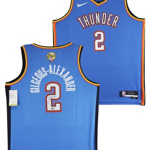 Thunder Shai Gilgeous-Alexander Signed Blue Nike Icon Finals Edition Jersey BAS
