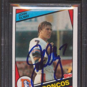 Broncos John Elway Signed 1984 Topps #63 Rookie Card Auto 10! BAS Slabbed 2