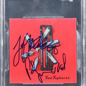 Foo Fighters (4) Grohl, Mendel, Smear +1 Signed Monkey Wrench Cd Cover BAS Slab