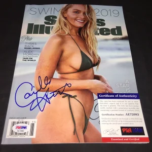 Camille Kostek Signed SI Sports Illustrated Swimsuit Edition Full Mag PSA #7