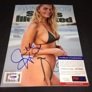 Camille Kostek Signed SI Sports Illustrated Swimsuit Edition Full Mag PSA #8