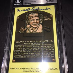 Brooks Robinson Signed Official HOF Plaque Beckett 16x Gold Glover Slab #2