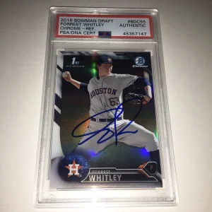 Forrest Whitley Signed 2016 Bowman #BDC55 Baseball Card Astros PSA/DNA Slab
