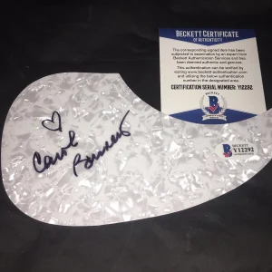 Carol Burnett Signed Acoustic Pickguard “The Carol Burnett Show” Beckett #2
