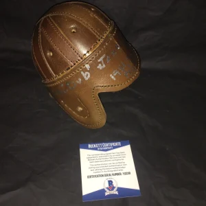 W.A Dub Jones Signed Leather Mini Helmet 3x NFL Champion 2x Pro Bowl Beckett