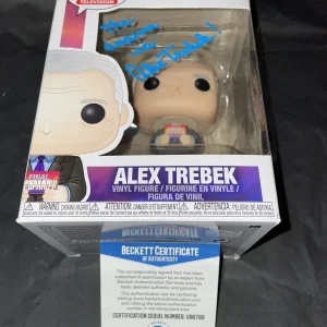 Alex Trebek Signed Official Funko Pop Jeopardy Host For 37 Seasons Beckett