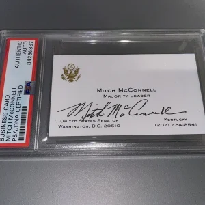 Mitch McConnell Signed Official Business Card Politician Slabbed By PSA/DNA