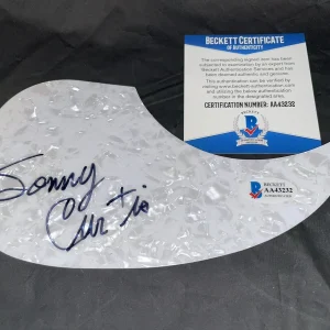 Sonny Curtis Signed Acoustic Pickguard Pop/Country Superstar Beckett