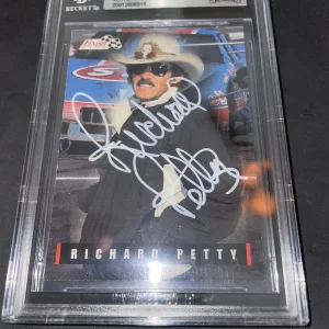 Richard Petty Signed 1995 Finish Line Card Beckett Encap #2