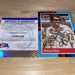 Richard Petty Signed Trading Card NASCAR Legend PSA/DNA
