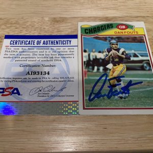 Dan Fouts Signed Trading Card San Diego Chargers PSA/DNA #2