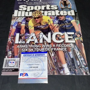 Lance Armstrong Signed SI Sports Illustrated Full Magazine PSA/DNA #4