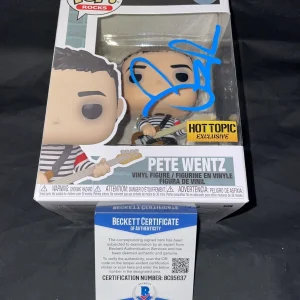 Pete Wentz Signed Official Fall Out Boy Funko Pop Vinyl Figure Hot Topic Beckett