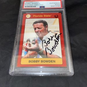 Bobby Bowden Signed 1990-1991 FSU Collegiate Collection PSA/DNA Slab #3