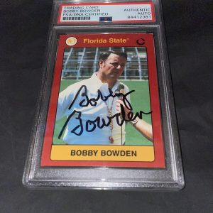 Bobby Bowden Signed 1990-1991 FSU Collegiate Collection PSA/DNA Slab #4