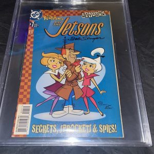 Bob Singer Signed The Flinstones & The Jetsons Comic Book Beckett Encap #14