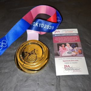 Xander Schauffele Signed 2020 Tokyo Olympics Replica Gold Medal Golf JSA Auth
