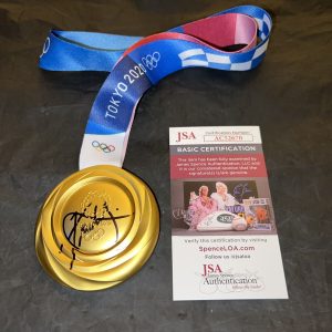 Xander Schauffele Signed 2020 Tokyo Olympics Replica Gold Medal Golf JSA Auth #2