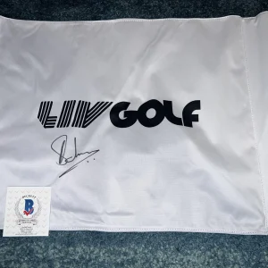 Charl Schwartzel Signed Official LIV Golf Flag 1st LIV Champion London Beckett