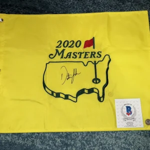 Dustin Johnson Official 2020 Masters Flag Augusta Champion Beckett #3