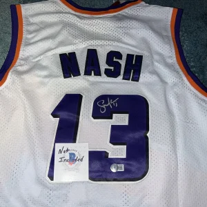 Steve Nash Signed Phoenix Suns Jersey Hall Of Fame 2x MVP 8x AS Beckett